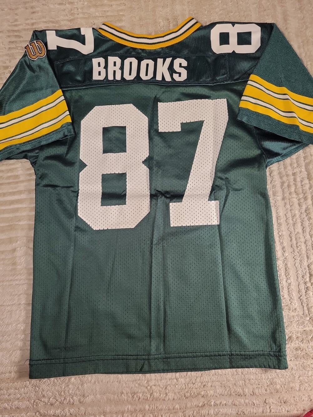 Wilson Chris Brooks Green Bay Packers Football Jersey Medium 10/12 Boys Kids